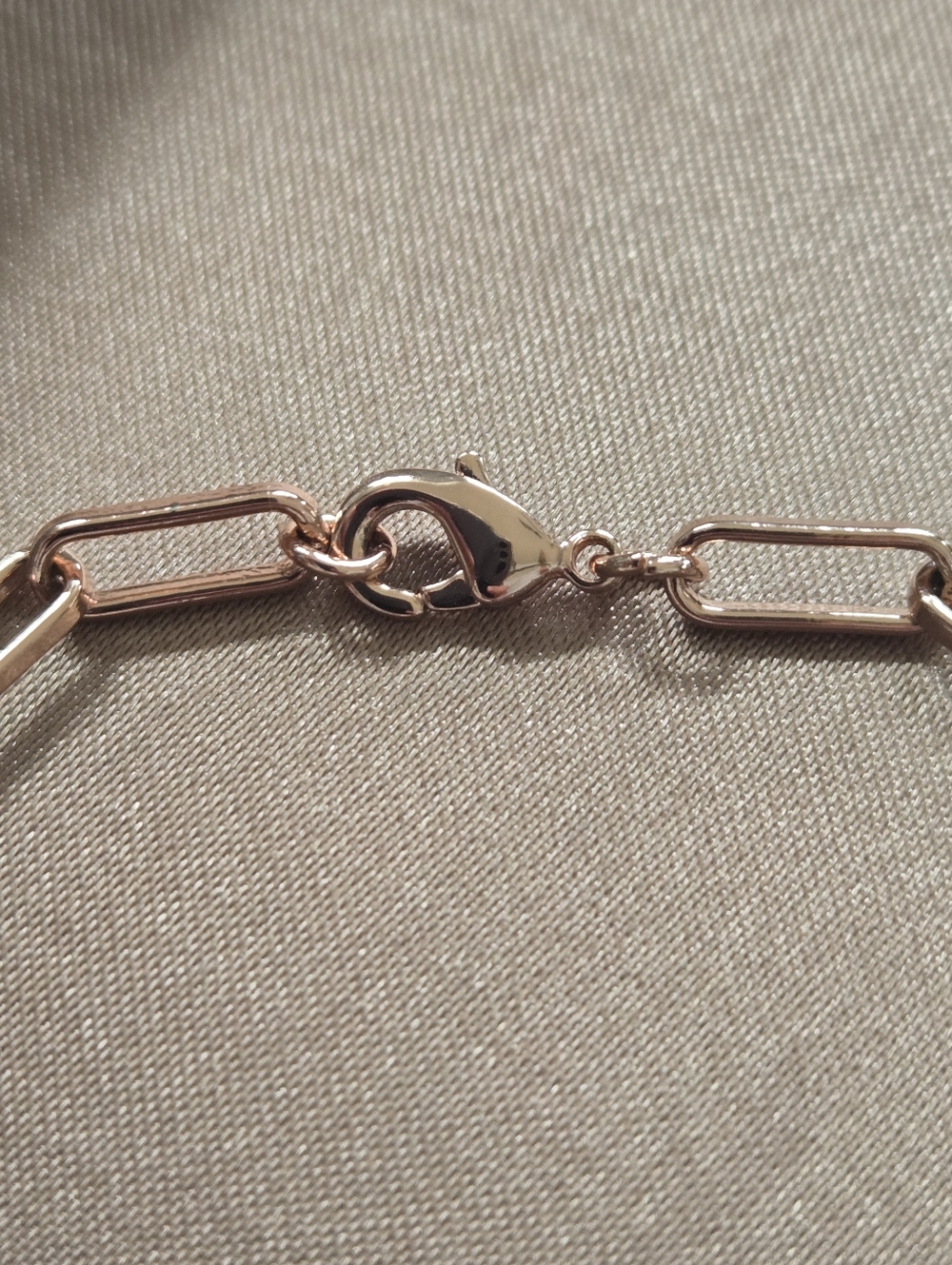 Rose Gold Paperclip Link Bracelet - Picture 5 of 6